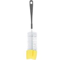 Metaltex Brosse de Nettoyage avec Éponge 32 cm - Acier/Polyester - Gris/blanc