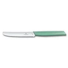 Schweizer modernes Tafelmesser – gezahnt – runde Kante – 11 cm