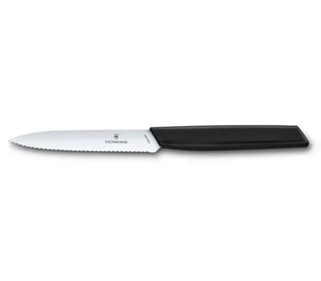 Couteau suisse moderne Victorinox dentelé avec lame ultra tranchante - Bord pointu - 10 cm