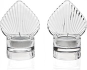 Studio Silversmiths Kristallen Kaarsenhouders Shell - Set van 2