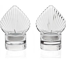 Studio Silversmiths Shell Crystal Votive Candle Holders - Set of 2