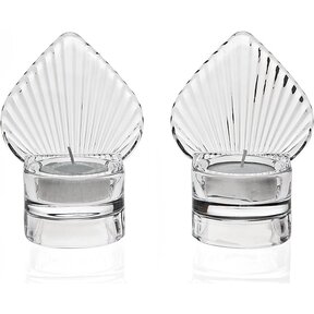 Bougeoirs votifs en cristal coquillage - Lot de 2