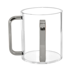 Kingzak Clear Wash Cup With Silver handels