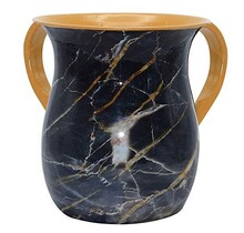 Kosher Cook Netilat Yadayim Beker Grijs met Gouden Steen RVS