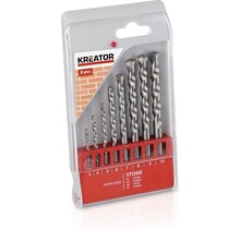 Kreator 8 Stone drill set 3-10 mm