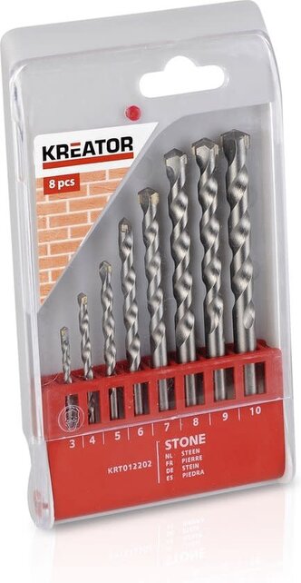 Kreator 8 Steinbohrer-Set 3-10 mm