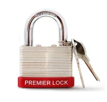 Steel Keyed Padlock With Vinyl Bumper & 2 Keys - 5cm