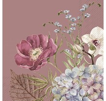 Serviettes IHR Belles Fleurs Vieille Rose