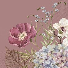 Serviettes Belles Fleurs Vieille Rose