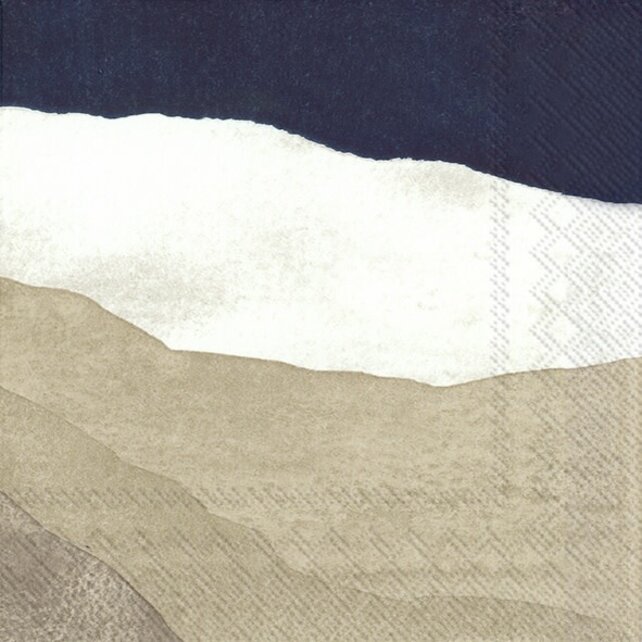 Serviettes IHR Joiku bleu crème