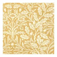 Napkins Acorn (V&A) white cream gold