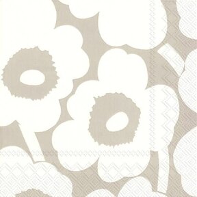 Napkins Unikko Linen Cream