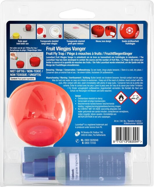 Lucovitaal Ungiftig – Anti-Fruchtfliegenfänger – 20 ml – 40 Tage