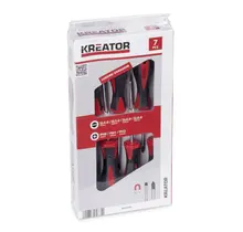 Kreator KRT400002 Jeu de tournevis - 7 pièces - SL/PH