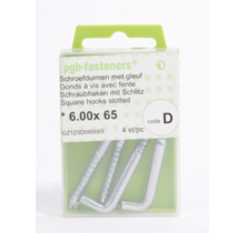 PGB-Schraubenfinger mit Schlitz, verzinkt – GD1 – 6,00 x 65 mm
