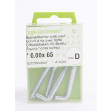 Screw Thumb with Slot Galvanized - 6.00 x 65mm