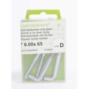 Screw Thumb with Slot Galvanized - 6.00 x 65mm