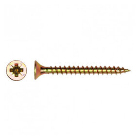 Chipboard screw yellow zinc plated - 6.0x120