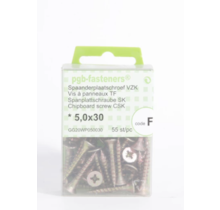 PGB Chipboard screw yellow zinc plated - 5.0x30 - GF1
