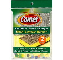 Comet Éponge exfoliante en cellulose 2 Pièces