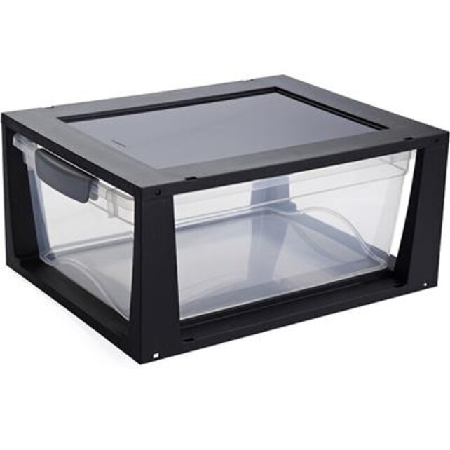 SUNWARE Caisson à Tiroirs Omega - Noir Transparent - 11L
