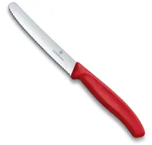 Couteau à Tomate Victorinox, Coupe Vague 11 cm Rouge