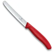 Victorinox Tomato Knife, Wave Cut 11cm Red