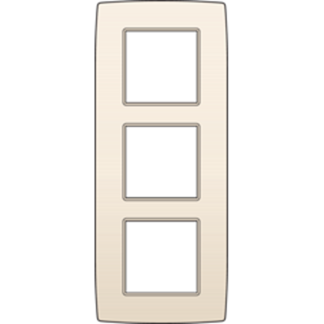 Niko Triple Cover Plate Vertical Original 60mm Center Distance Cream