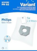 Sacs d'aspirateur en microfibre Philips Oslo / Vision 5 pièces + filtre