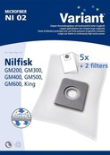 Sacs d'aspirateur Nilfisk série GM Variant sac à poussière NI02 5 pcs. + Filtre