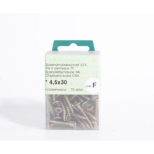 Spaanderplaat schroef geel verzinkt - 4.5x30