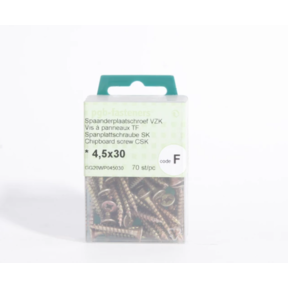 Spanplattenschraube gelb verzinkt - 4,5x30