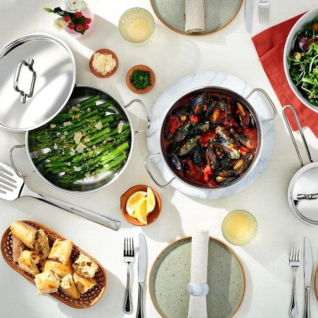 Lagostina Sfiziosa Lagoseal Plus 18/10 13-piece stainless steel cookware set - All Heat Sources