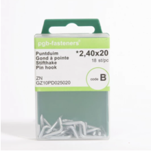 Puntduim 2.40x20 (blister: 18 stuks) GD1