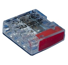 ViD Steckklemmen 4x 0,5-2,5mm² Rahmenklemmen 4-adrig rot
