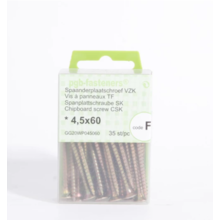 Spaanderplaat schroef geel verzinkt - 4.5x60 - GF1