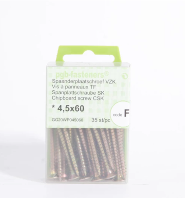PGB-Spanplattenschraube, gelb verzinkt – 4,5 x 60 – GF1