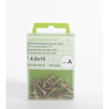 Chipboard screw yellow zinc plated - 4.0x16 - GA1