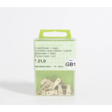 X crochets/cadres muraux + clous - m21