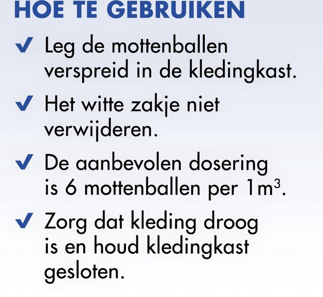 Roxasect Anti Mottenballen - Insectenbestrijding - 20 stuks