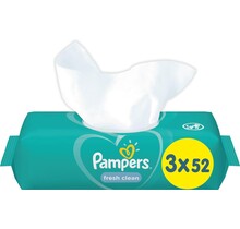 Pampers Baby Wipes Fresh Clean- 156 Pcs  (52x3)