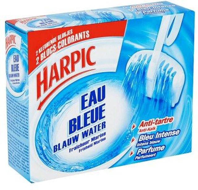 Harpic WC-Reiniger 'Fresh Block Blue Water' 2 x 38 g