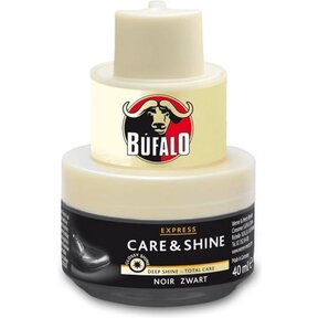 Care & Shine Schuhcreme mit Schwamm – 40 ml Schwarz