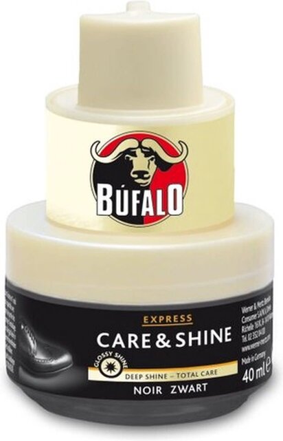Bufalo Care & Shine Shoe Cream 40 ml Noir - Produit d'entretien du cuir