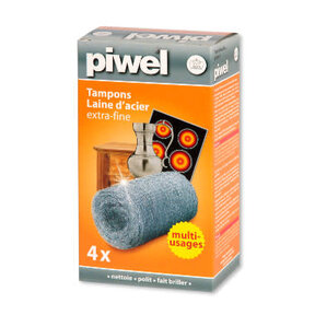Tampons en laine d'acier Piwel x4