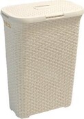 Curver Style Laundry Basket with Lid - 40L - Vintage/ Off-white