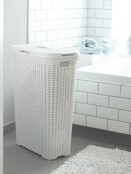 Curver Style Laundry Basket with Lid - 40L - Vintage/ Off-white