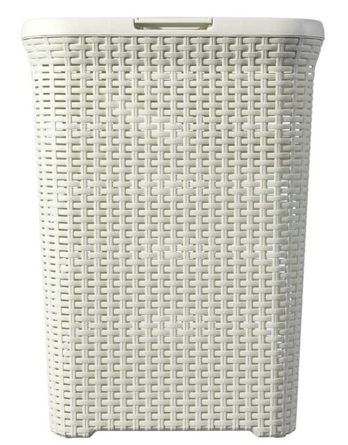 Curver Style Laundry Basket with Lid - 40L - Vintage/ Off-white
