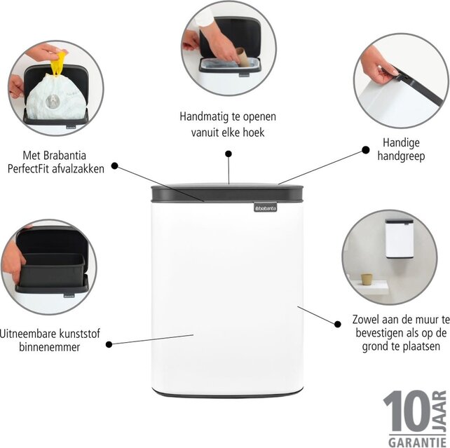 Brabantia Bo Afvalemmer - 4L