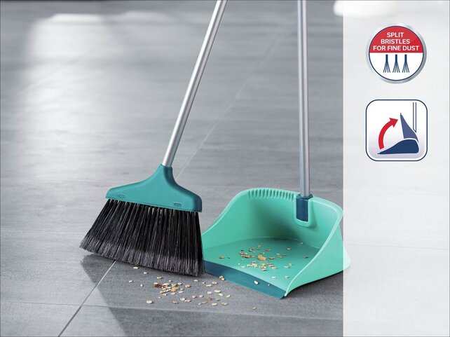Leifheit Dustpan and brush with Open Can - Marie Set
